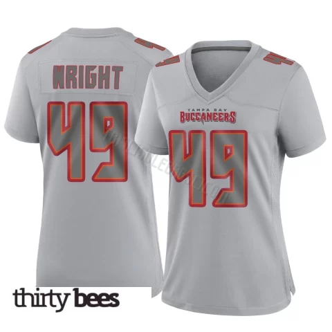 Owen Wright ＃49 Tampa Bay Buccaneers Women's Game Gray Atmosphere Fashion Jersey