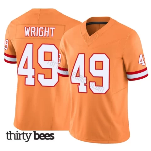 Owen Wright ＃49 Tampa Bay Buccaneers Youth Limited Orange Vapor F.U.S.E. Jersey