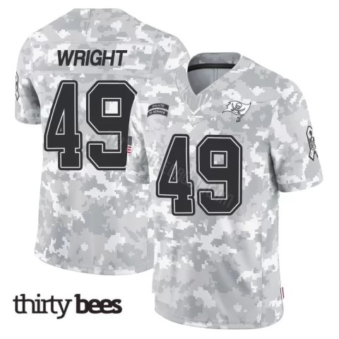 Owen Wright ＃49 Tampa Bay Buccaneers Youth Limited Arctic Camo 2024 Salute to Service Jersey