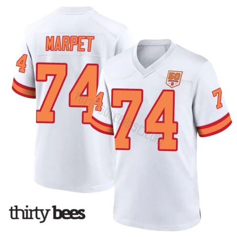 Ali Marpet ＃74 Tampa Bay Buccaneers Youth Game White '76 50th Season Jersey