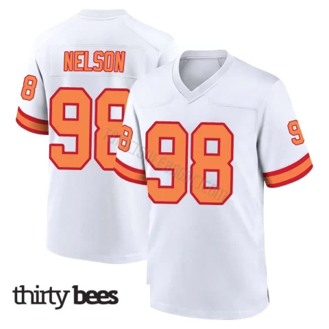Anthony Nelson ＃98 Tampa Bay Buccaneers Men's Game White '76 Jersey