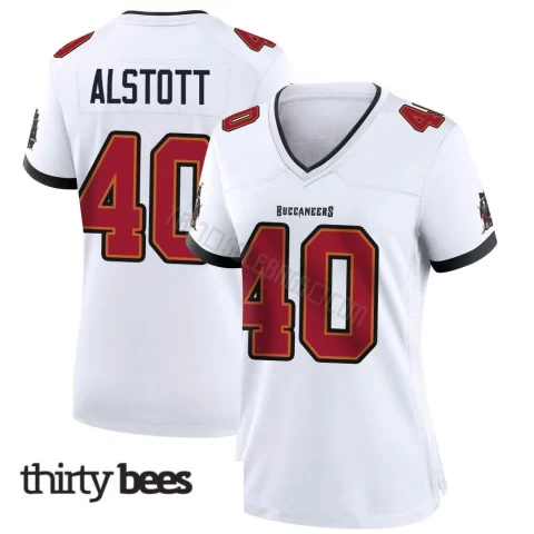 Mike Alstott ＃40 Tampa Bay Buccaneers Women's Game White Jersey