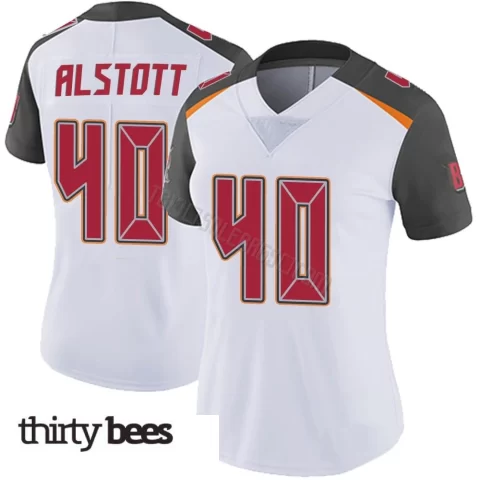 Mike Alstott ＃40 Tampa Bay Buccaneers Women's Limited White Vapor Untouchable Jersey