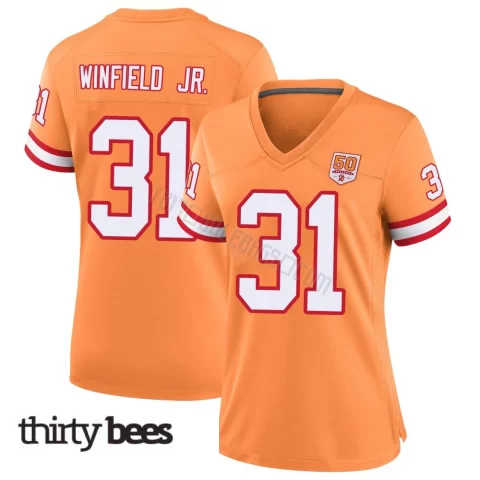 Antoine Winfield Jr. ＃31 Tampa Bay Buccaneers Women's Game Cream sicle 50th Season Jersey