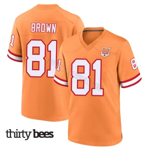 Antonio Brown ＃81 Tampa Bay Buccaneers Men's Game Cream sicle 50th Season Jersey