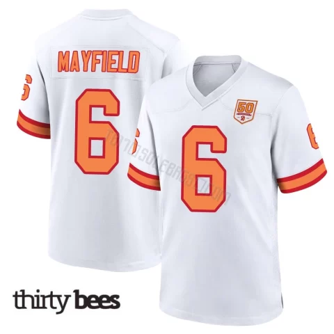 Baker Mayfield ＃6 Tampa Bay Buccaneers Men's Game White '76 50th Season Jersey