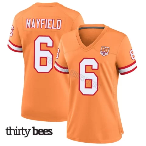 Baker Mayfield ＃6 Tampa Bay Buccaneers Women's Game Cream sicle 50th Season Jersey