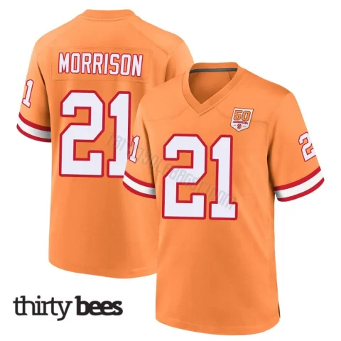 Benjamin Morrison ＃21 Tampa Bay Buccaneers Youth Game Cream sicle 50th Season Jersey
