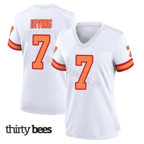Bucky Irving ＃7 Tampa Bay Buccaneers Women's Game White '76 Jersey