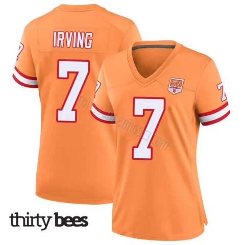 Bucky Irving ＃7 Tampa Bay Buccaneers Women's Game Cream sicle 50th Season Jersey
