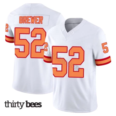 C.J. Brewer ＃52 Tampa Bay Buccaneers Men's Limited White '76 Vapor F.U.S.E. Jersey