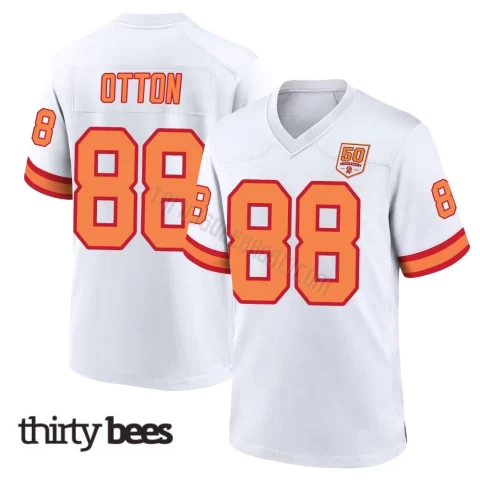 Cade Otton ＃88 Tampa Bay Buccaneers Youth Game White '76 50th Season Jersey