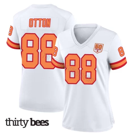 Cade Otton ＃88 Tampa Bay Buccaneers Women's Game White '76 50th Season Jersey