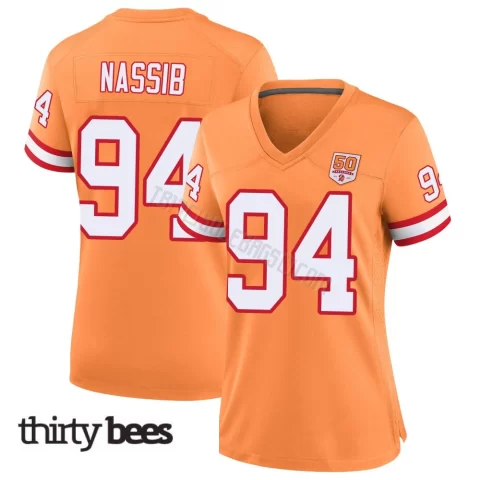 Carl Nassib ＃94 Tampa Bay Buccaneers Women's Game Cream sicle 50th Season Jersey