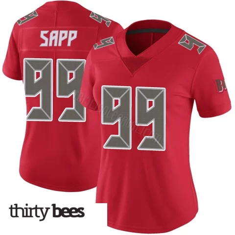 Warren Sapp ＃99 Tampa Bay Buccaneers Women's Limited Red Color Rush Jersey