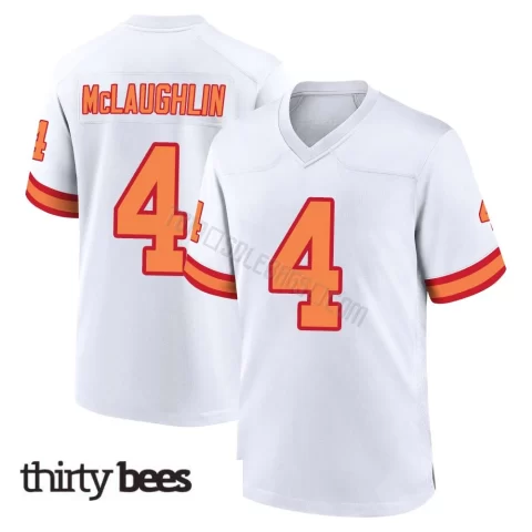 Chase McLaughlin ＃4 Tampa Bay Buccaneers Men's Game White '76 Jersey
