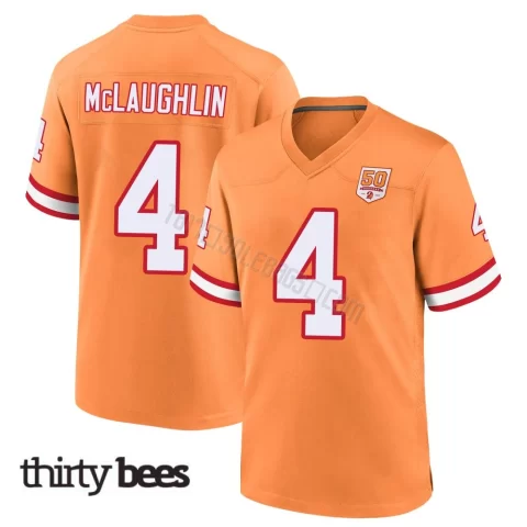 Chase McLaughlin ＃4 Tampa Bay Buccaneers Men's Game Cream sicle 50th Season Jersey