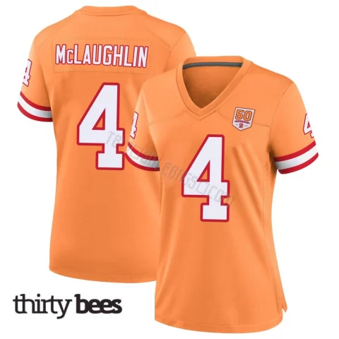 Chase McLaughlin ＃4 Tampa Bay Buccaneers Women's Game Cream sicle 50th Season Jersey