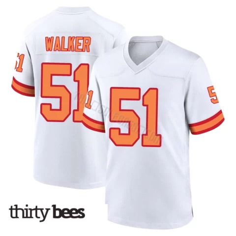 David Walker ＃51 Tampa Bay Buccaneers Men's Game White '76 Jersey
