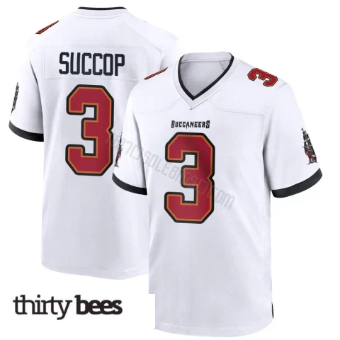 Ryan Succop ＃3 Tampa Bay Buccaneers Youth Game White Jersey