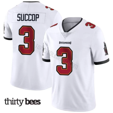 Ryan Succop ＃3 Tampa Bay Buccaneers Men's Limited White Vapor Untouchable Jersey