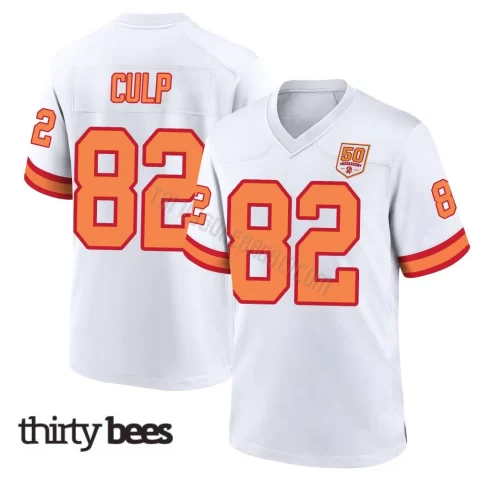Devin Culp ＃82 Tampa Bay Buccaneers Youth Game White '76 50th Season Jersey