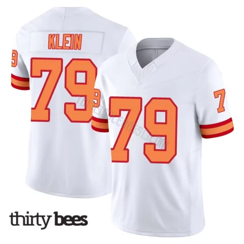 Elijah Klein ＃79 Tampa Bay Buccaneers Youth Limited White '76 Vapor F.U.S.E. Jersey
