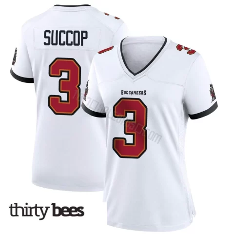 Ryan Succop ＃3 Tampa Bay Buccaneers Women's Game White Jersey