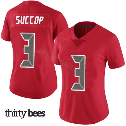 Ryan Succop ＃3 Tampa Bay Buccaneers Women's Limited Red Team Color Vapor Untouchable Jersey