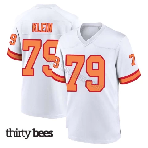 Elijah Klein ＃79 Tampa Bay Buccaneers Youth Game White '76 Jersey