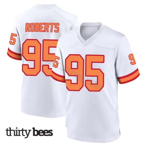 Elijah Roberts ＃95 Tampa Bay Buccaneers Men's Game White '76 Jersey