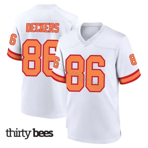 Evan Deckers ＃86 Tampa Bay Buccaneers Men's Game White '76 Jersey