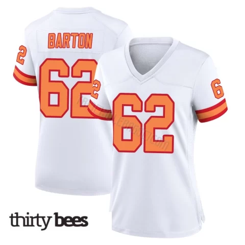 Graham Barton ＃62 Tampa Bay Buccaneers Women's Game White '76 Jersey