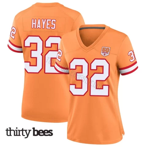 Josh Hayes ＃32 Tampa Bay Buccaneers Women's Game Cream sicle 50th Season Jersey