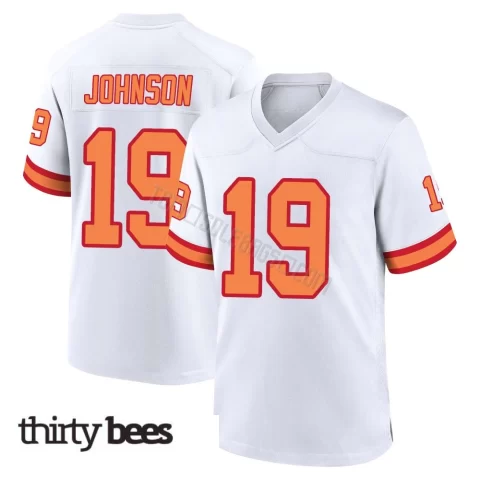 Kameron Johnson ＃19 Tampa Bay Buccaneers Men's Game White '76 Jersey