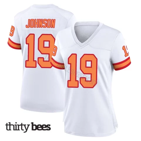 Kameron Johnson ＃19 Tampa Bay Buccaneers Women's Game White '76 Jersey