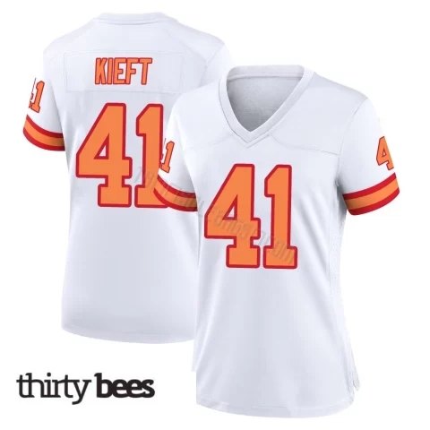 Ko Kieft ＃41 Tampa Bay Buccaneers Women's Game White '76 Jersey