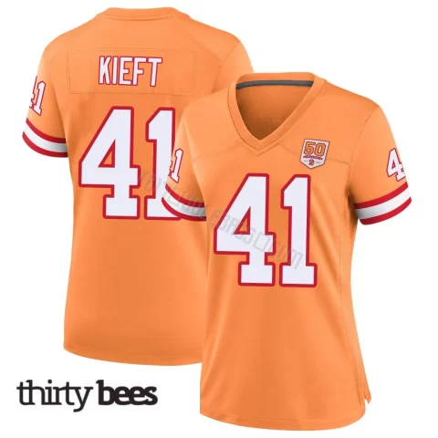 Ko Kieft ＃41 Tampa Bay Buccaneers Women's Game Cream sicle 50th Season Jersey