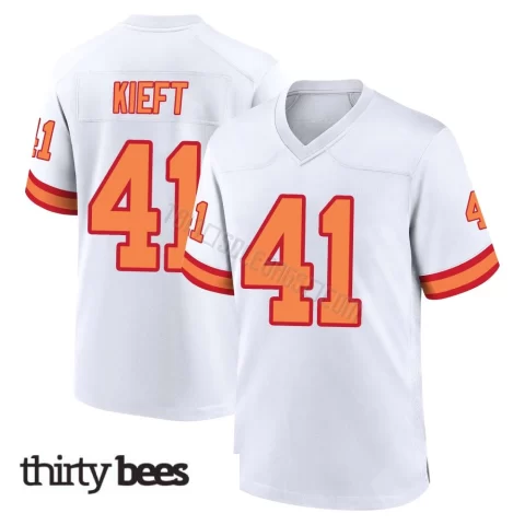 Ko Kieft ＃41 Tampa Bay Buccaneers Youth Game White '76 Jersey