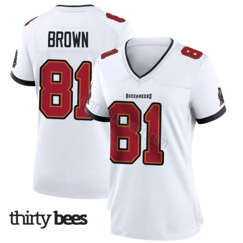 Antonio Brown ＃81 Tampa Bay Buccaneers Women's Game White Jersey
