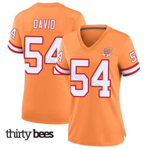 Lavonte David ＃54 Tampa Bay Buccaneers Women's Game Cream sicle 50th Season Jersey