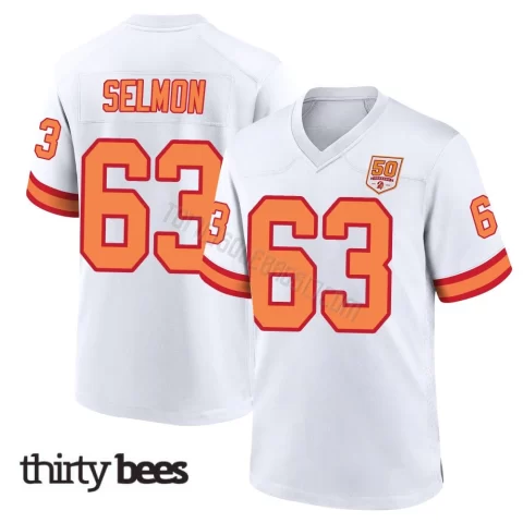 Lee Roy Selmon ＃63 Tampa Bay Buccaneers Men's Game White '76 50th Season Jersey