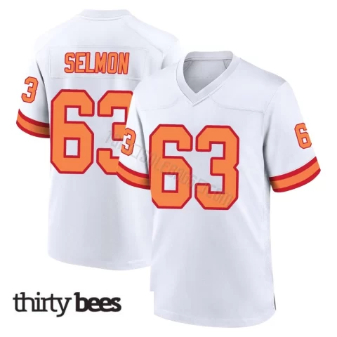 Lee Roy Selmon ＃63 Tampa Bay Buccaneers Men's Game White '76 Jersey
