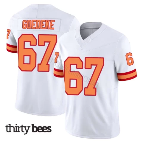 Luke Goedeke ＃67 Tampa Bay Buccaneers Youth Limited White '76 Vapor F.U.S.E. Jersey