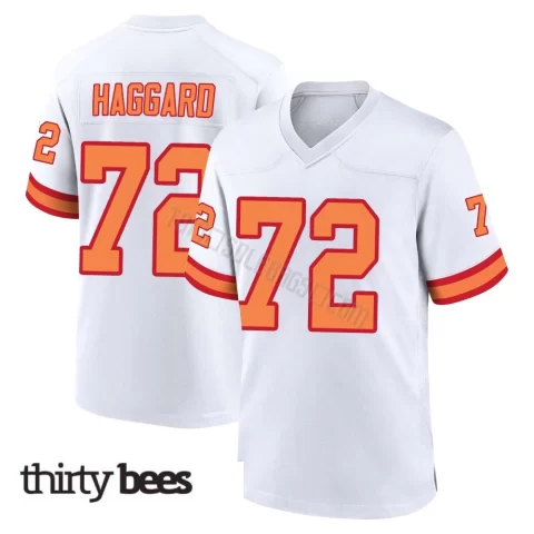 Luke Haggard ＃72 Tampa Bay Buccaneers Men's Game White '76 Jersey