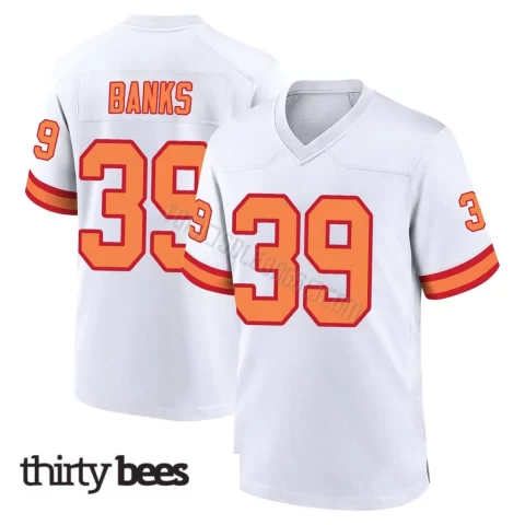 Marcus Banks ＃39 Tampa Bay Buccaneers Men's Game White '76 Jersey
