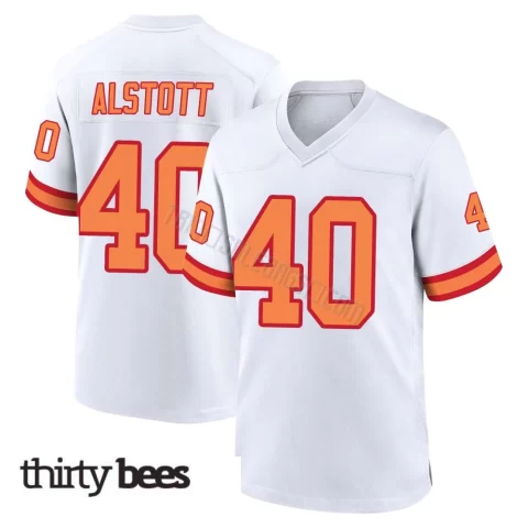 Mike Alstott ＃40 Tampa Bay Buccaneers Men's Game White '76 Jersey