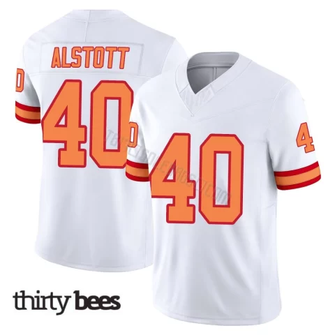 Mike Alstott ＃40 Tampa Bay Buccaneers Men's Limited White '76 Vapor F.U.S.E. Jersey