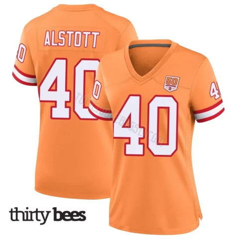 Mike Alstott ＃40 Tampa Bay Buccaneers Women's Game Cream sicle 50th Season Jersey