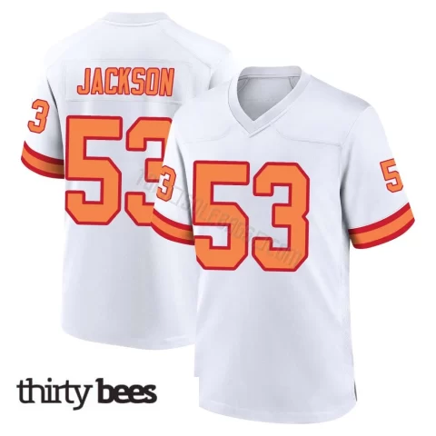 Nick Jackson ＃53 Tampa Bay Buccaneers Youth Game White '76 Jersey